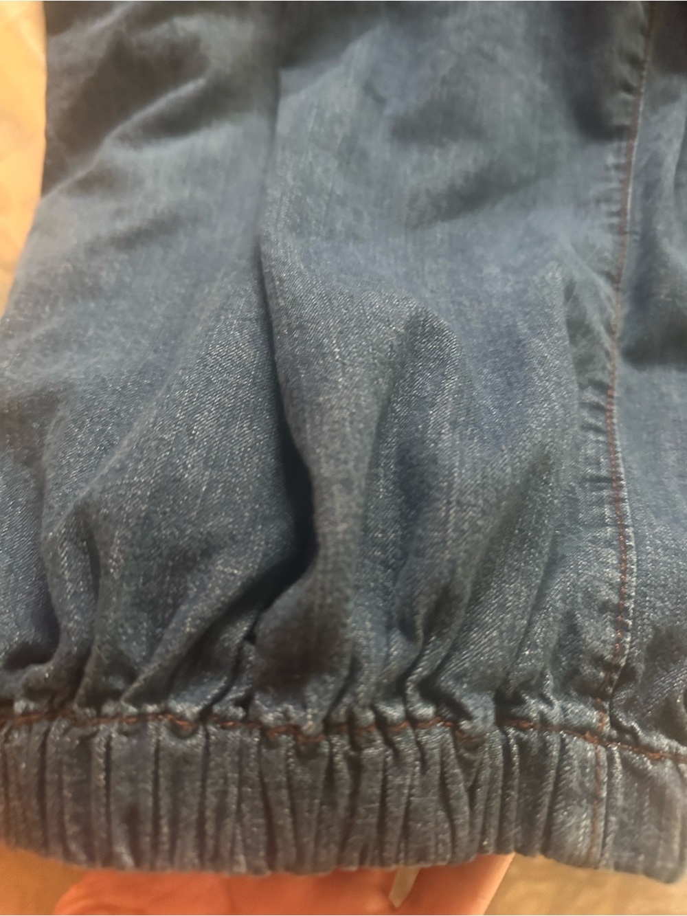 Anthro PILCRO Blue Denim Balloon Jeans Pant Jogger Tie Waist SZ Large Exc Cond - Picture 7 of 10